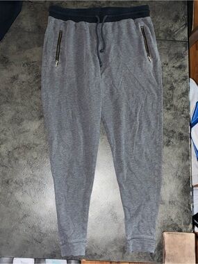 Men and Women Divided Grey Jogger Pants - Casual Drawstring Sweatpants